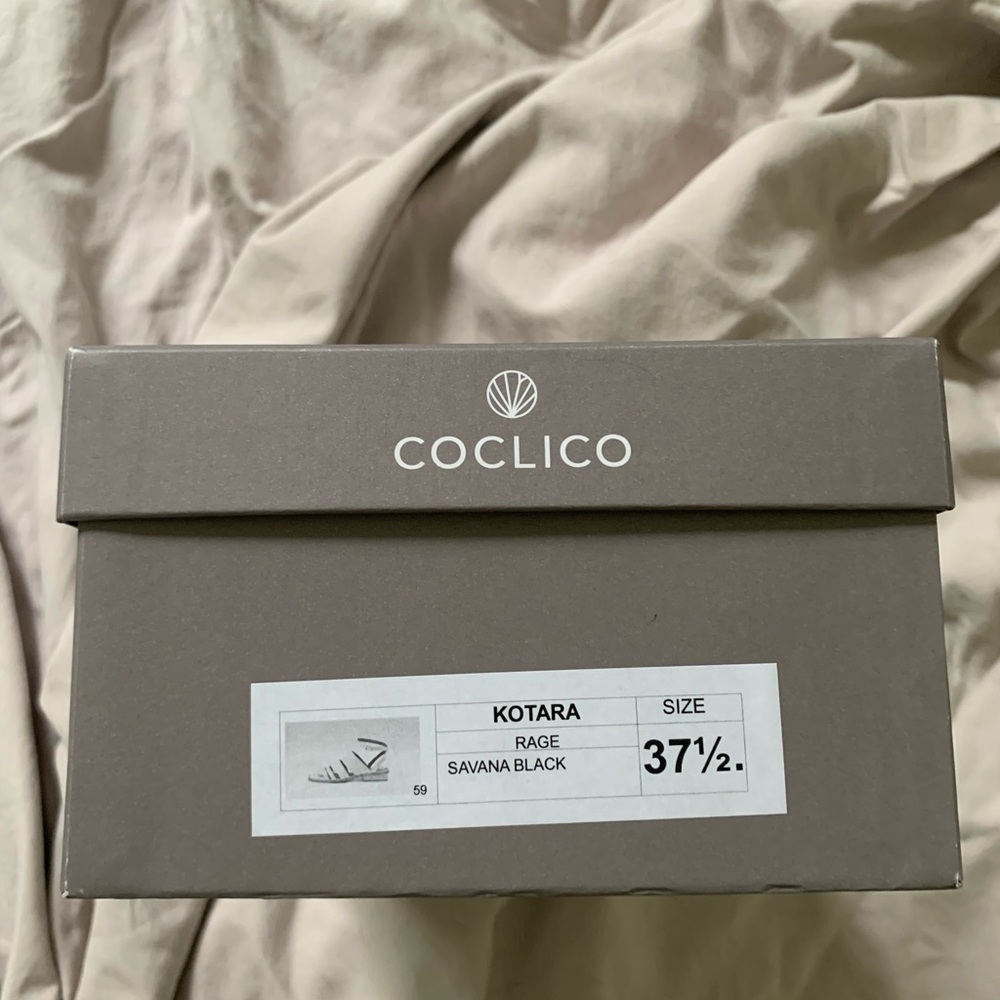 Beautiful black leather COCLICO sandals. Super supple leather. NEVER WORN!